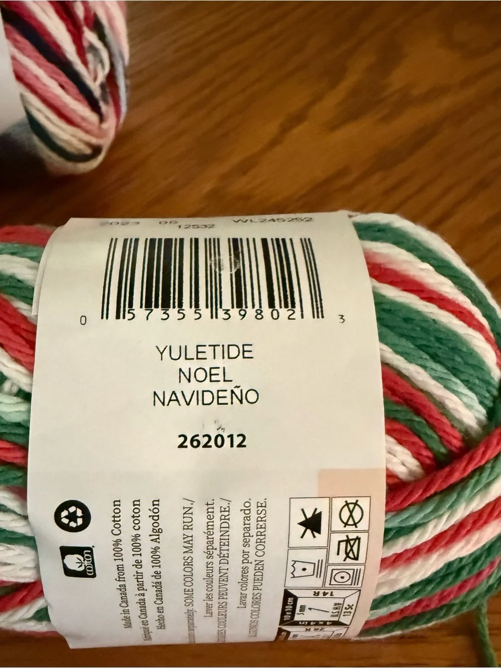5 Loops & Threads Variegated Cotton Blend Yarn - Coral, Pink, Green Mix